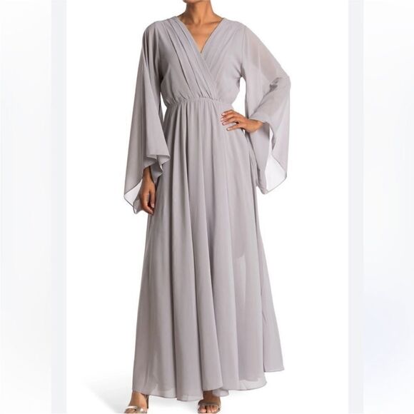 Meghan LA NWT Sunset Bell Sleeve Maxi Dress color Size Small - Picture 3 of 6